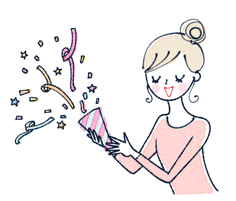 結果が出てお祝いしている様子