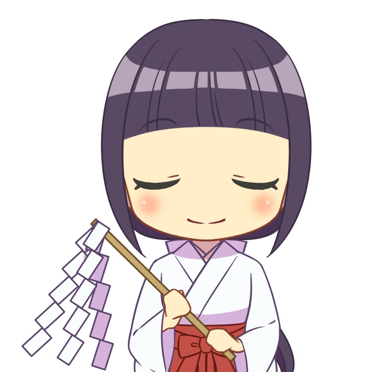 お祓いをする巫女さん