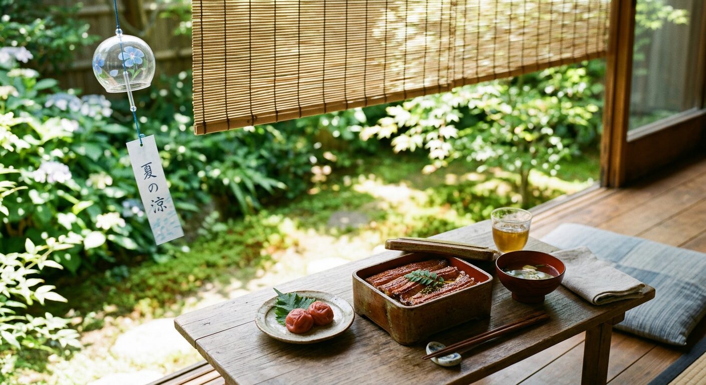 2026年の夏の土用をイメージしたうなぎと和の食卓